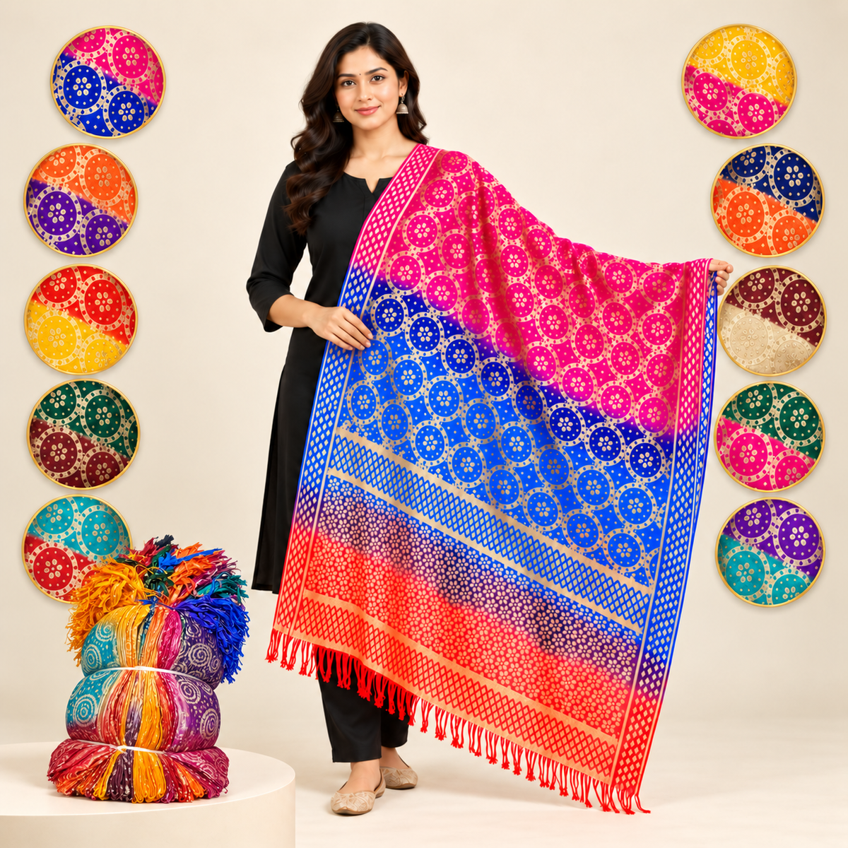 Rasmalai Multi 1 Dupatta