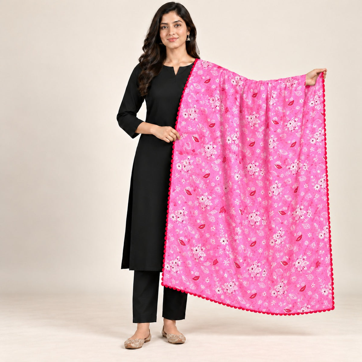 SEMI COTTON RACE 9 DUPATTA 2.10 MTR