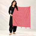 PC COTTON GAJRA 87 FLORAL GEOMETRIC PRINT DUPATTA WITH 2 SIDE MATCHING LATKAN LACE