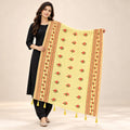 PC COTTON GAJRA 88 TRADITIONAL FLORAL BUTI PRINT DUPATTA WITH 4 SIDE SAMOSA LACE