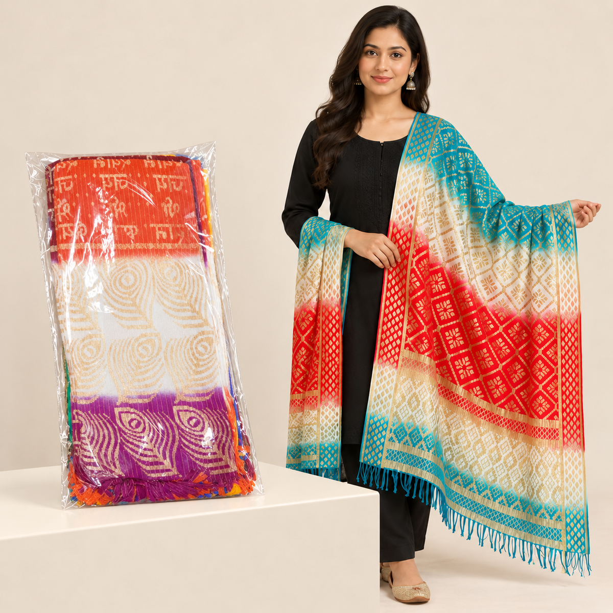 Rasmalai Multi 2 Dupatta
