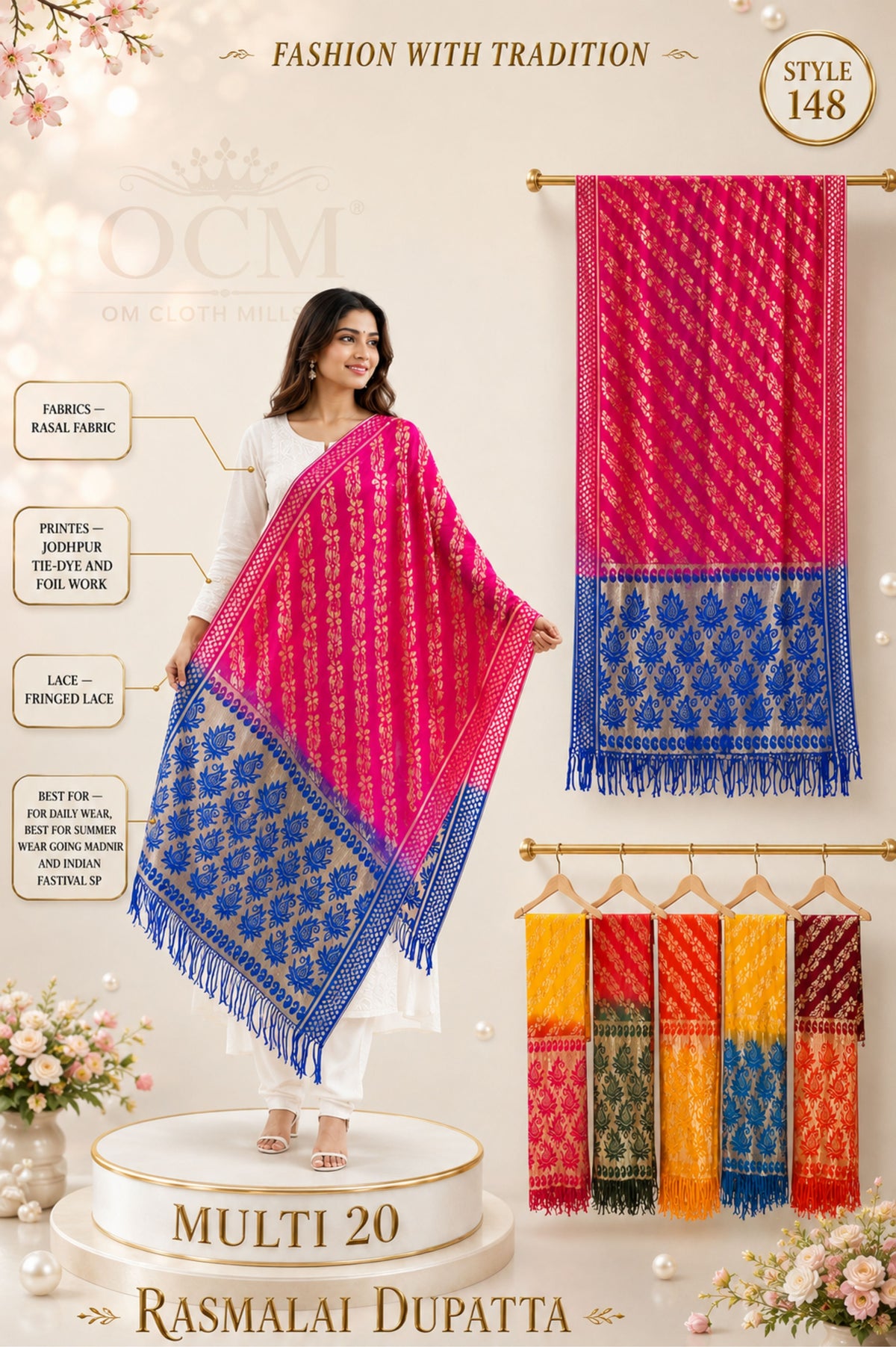 Rasmalai Multi 20 Dupatta