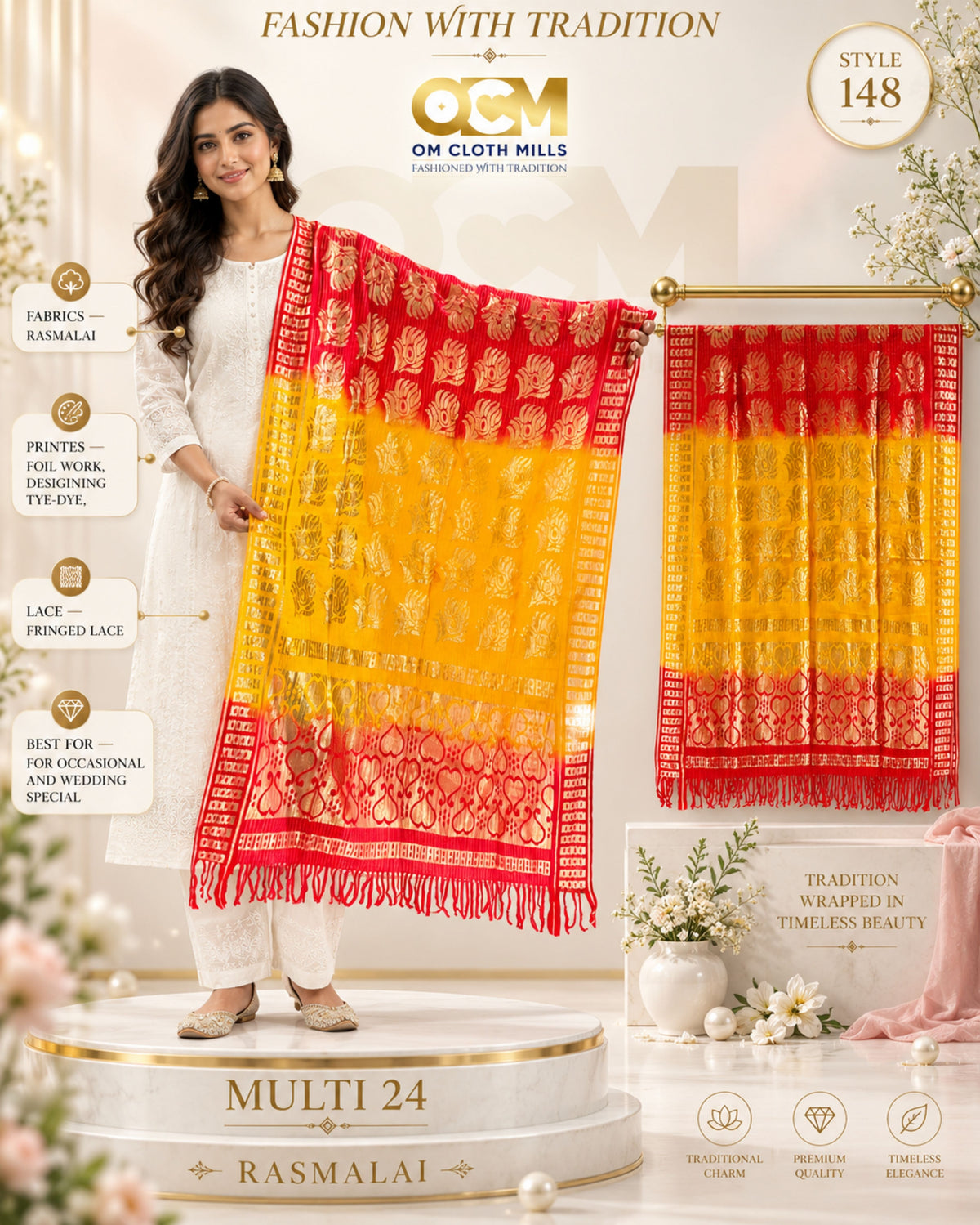 Rasmalai Multi 24 Dupatta