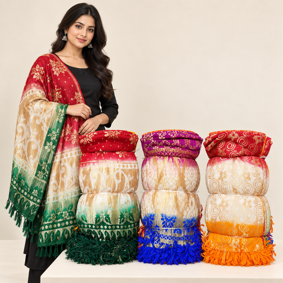 Rasmalai Multi 2 Dupatta