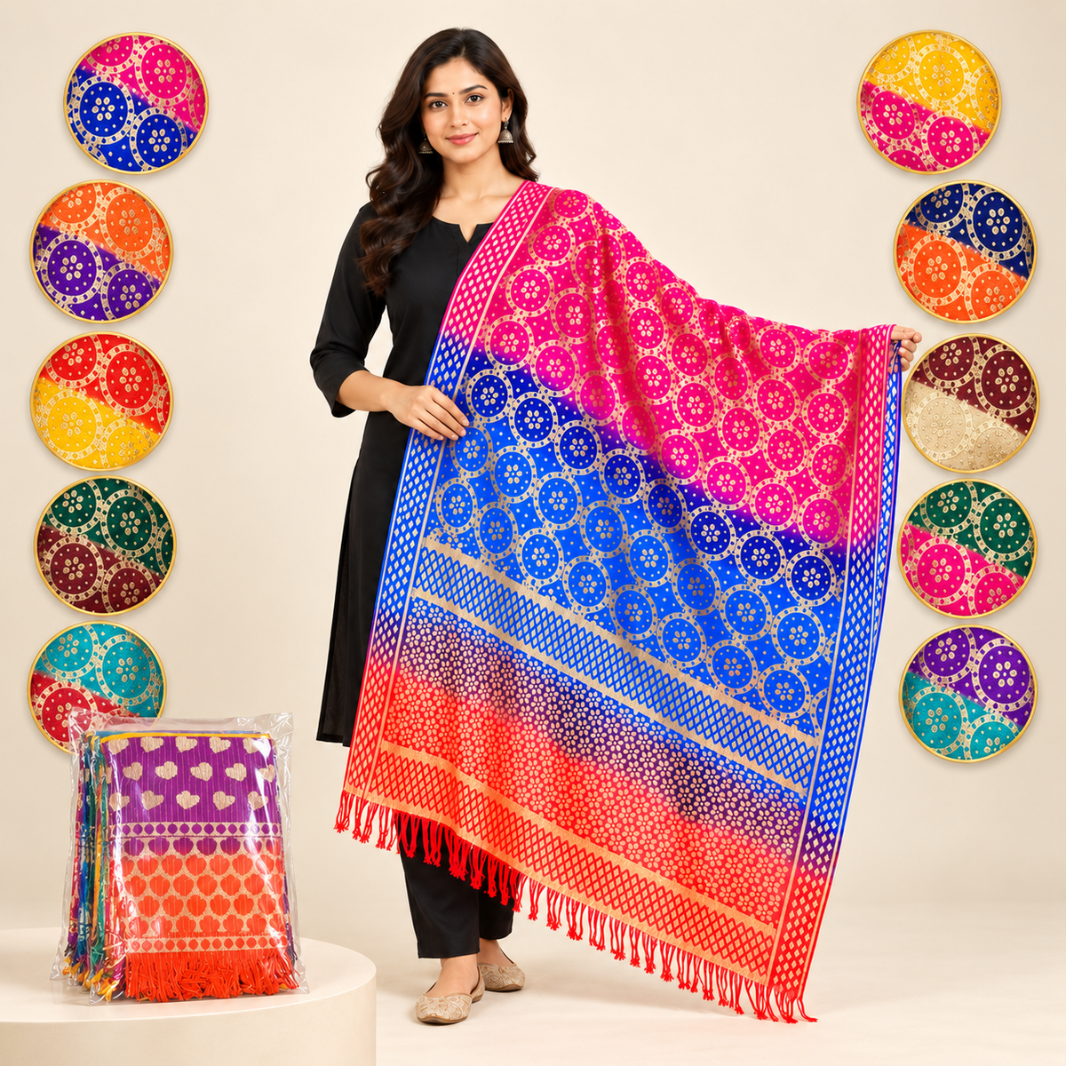 Rasmalai Multi 1 Dupatta