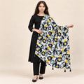PC COTTON GAJRA 29 LEAF DESIGN FLORAL PRINT DUPATTA 2 MTR X 46 INCH WITH SAMOSA LACE
